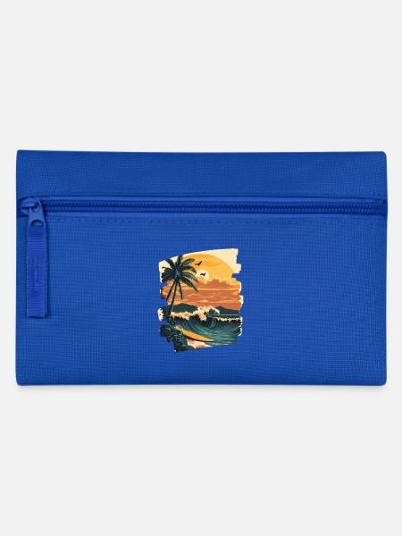 Hawaii Strand - Federtasche - Royalblau