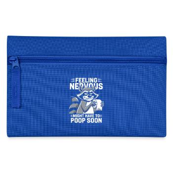 IBS Nervosität, Waschbär Durchfall Humor - Federtasche - Royalblau - Vorne