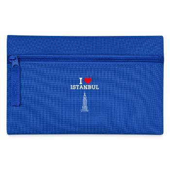 I Love Istanbul Cool Heart Flag Empire Lover Pun - Pencil Case - royal blue - Front