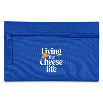 Living The Cheese Life Design - Federtasche - Royalblau - Vorne
