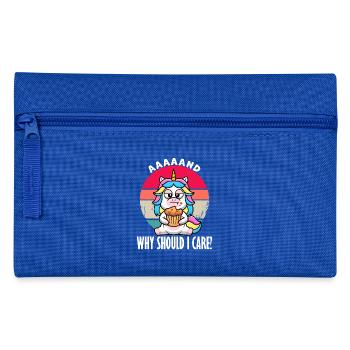 and why should i care - Federtasche - Royalblau - Vorne