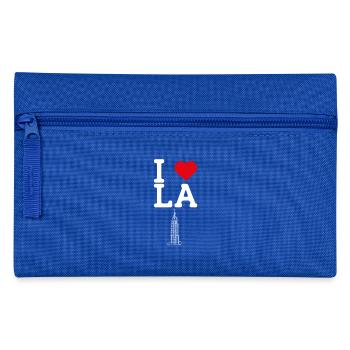 I Love LA Cool Heart Flag Los Angeles America Pun - Pencil Case - royal blue - Front