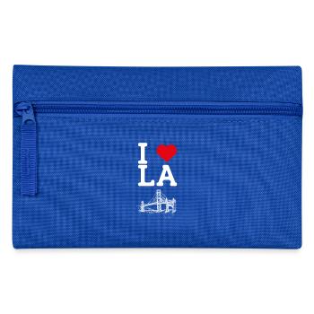 J’aime LA Heart Flag Golden Gate Bridge Cool USA - Trousse - bleu royal - Devant
