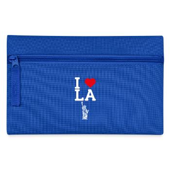 I Love LA Cool Heart Flag Statue Of Liberty Humor - Federtasche - Royalblau - Vorne