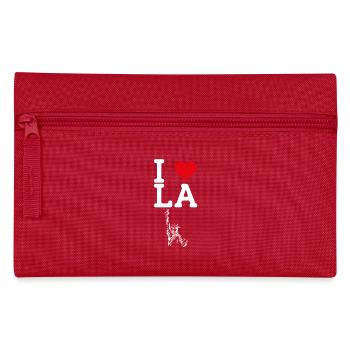 I Love LA Heart Flag Freiheitsstatue Los Angeles - Federtasche - Rot - Vorne