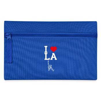 I Love LA Heart Flag Statue Of Liberty Los Angeles - Pencil Case - royal blue - Front