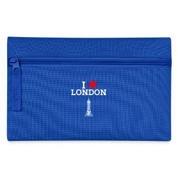 I Love London Empire England State heart Flag Pun - Pencil Case - royal blue - Front
