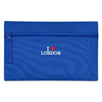 I Love London Cool Wrong Flag Türkisch Liebhaber Wortspiel - Federtasche - Royalblau - Vorne