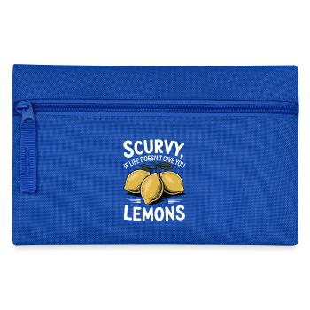 Scurvy If Life Doesn't Give You Lemons Food Fruit - Pencil Case - royal blue - Front