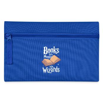 Books Turn Muggles Into Wizards Library Reader - Pencil Case - royal blue - Front