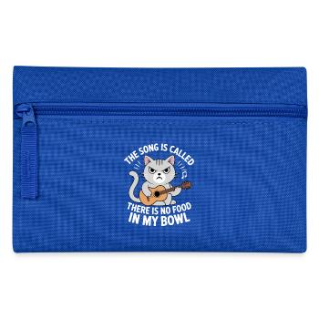 La chanson s’intitule Il n’y a pas de nourriture dans mon bol de chat - Trousse - bleu royal - Devant