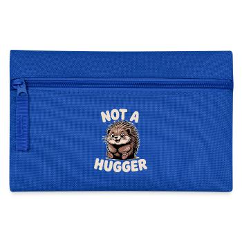 Not A Hugger Porcupine Funny Shy Introvert Animal - Pencil Case - royal blue - Front