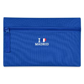 I Love Madrid Cool I Love Wrong Flag France Heart - Pencil Case - royal blue - Front