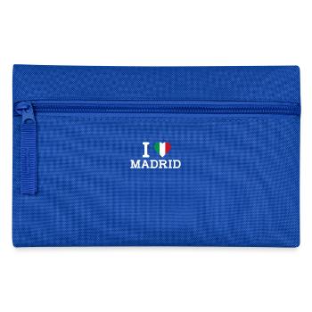 I Love Madrid Cool I Love Wrong Flag Italy Lover - Pencil Case - royal blue - Front