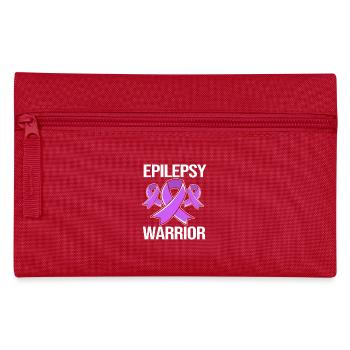 Epilepsy Warrior - Pencil Case - red - Front