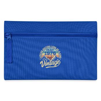 Birthday Vintage May 1976 original May 1976 - Pencil Case - royal blue - Front
