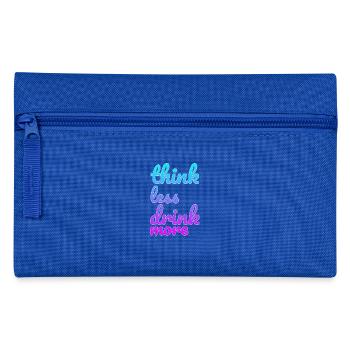 Trinken Abschalten Spruch - Federtasche - Royalblau - Vorne