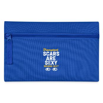 Organ Spender Leber Organspender Leberspende - Federtasche - Royalblau - Vorne