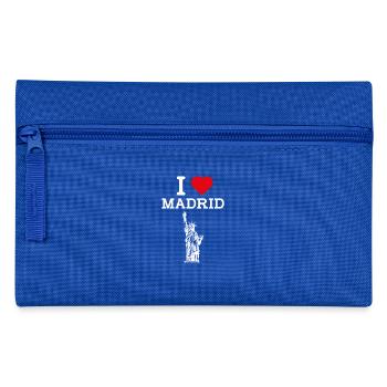 I Love Madrid Cool Statue Of Liberty Spain Heart - Pencil Case - royal blue - Front