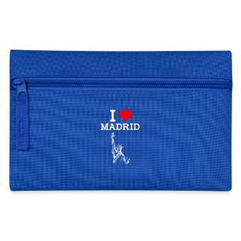 I Love Madrid Spain Lover Statue Of Liberty Heart - Pencil Case - royal blue - Front