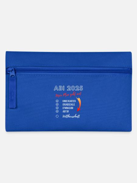 Lustiges Abi 2025 Werdegang Checkliste Plan Abitur - Federtasche - Royalblau