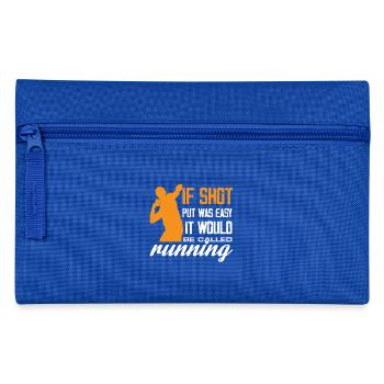 Lancer du poids Running Humour Design - Trousse - bleu royal - Devant
