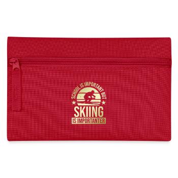 L’école est importante Le ski plus important - Trousse - rouge - Devant