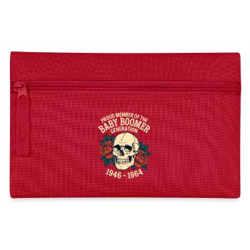 Baby Boomer Skull Roses - Federtasche - Rot - Vorne