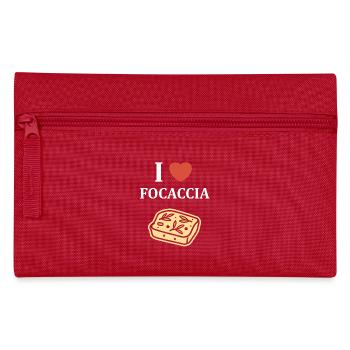 I Love Focaccia Illustration Bread - Pencil Case - red - Front