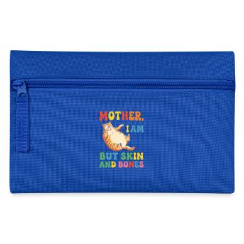 Chat câlin : Peau et os qui disent - Trousse - bleu royal - Devant