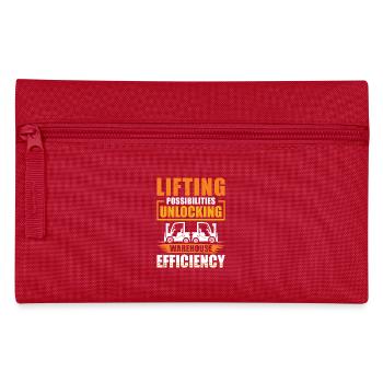 Staplerfahrer Englisch Spruch Stapler - Federtasche - Rot - Vorne