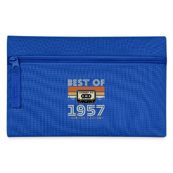 1957 Vintage Retro Geburtstagsgeschenk - Federtasche - Royalblau - Vorne