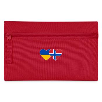 Ukraine Norvège Drapeau Coeur - Trousse - rouge - Devant