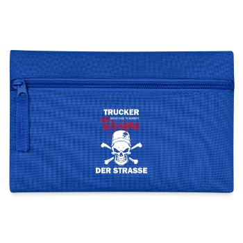 LKW-Fahrer . Trucker sind die Könige der Strasse - Federtasche - Royalblau - Vorne