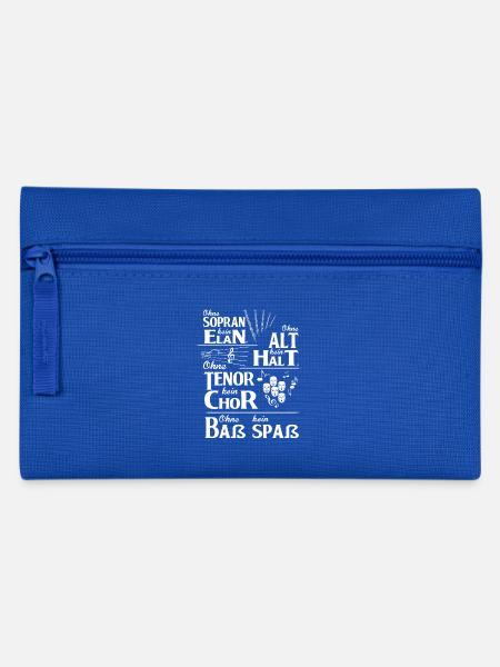 Chor Tshirt - Ohne Sopran kein Elan - Federtasche - Royalblau