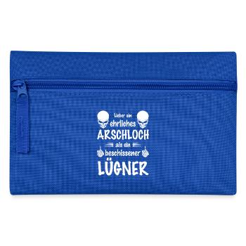 Lieber ein ehrliches Arschlich als ein Lügner - Federtasche - Royalblau - Vorne