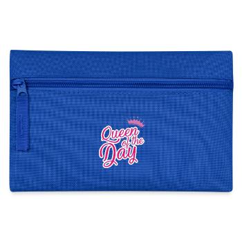 Queen of the day - Geburtstag - Bday - Federtasche - Royalblau - Vorne
