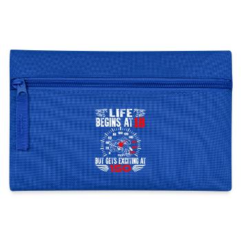 Anniversaire Superbike · 18 ans · · chemise compteur de vitesse - Trousse - bleu royal - Devant