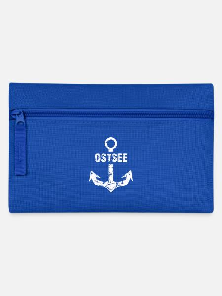 Fashionbutze Anker Ostsee weiss - Federtasche - Royalblau