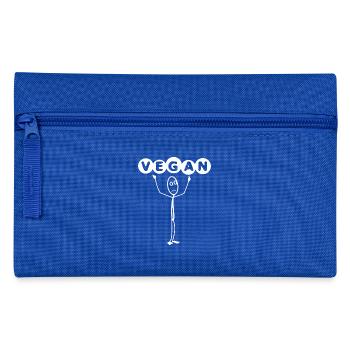 Vegan - Pencil Case - royal blue - Front