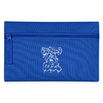 skate or die white - Pencil Case - royal blue - Front