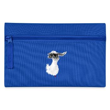 Skizzenhafter Lama - Federtasche - Royalblau - Vorne