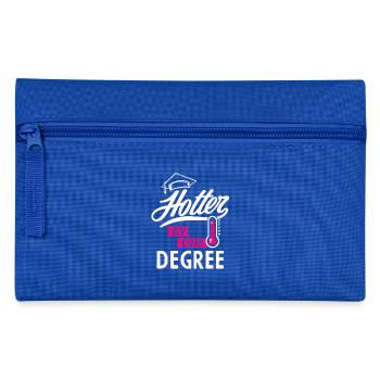 Hotter by one degree - Abschluss Absolvent Abitur - Federtasche - Royalblau - Vorne