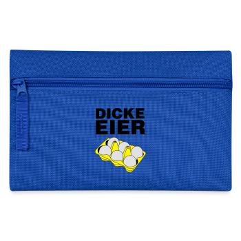 Dicke Eier - Federtasche - Royalblau - Vorne