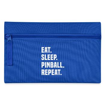 Eat Sleep Pinball Repeat Flipperautomat Slogan - Federtasche - Royalblau - Vorne