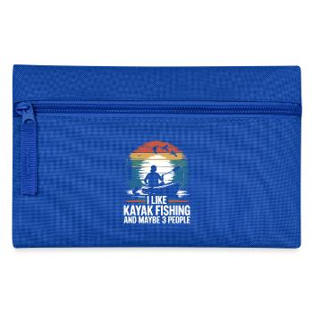 Funny statement for anglers and kayakers - Pencil Case - royal blue - Front