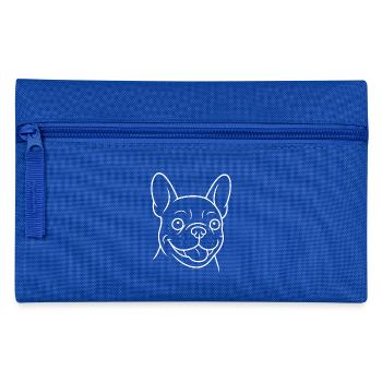 TinyPaws Black & White Edition Bulldogge Style w - Federtasche - Royalblau - Vorne