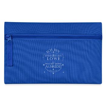 Ich bin Sternzeichen Löwe. Was ist deine Ausrede? - Federtasche - Royalblau - Vorne