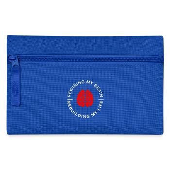 Rewiring my Brain. Rebuilding my Life. - Pencil Case - royal blue - Front
