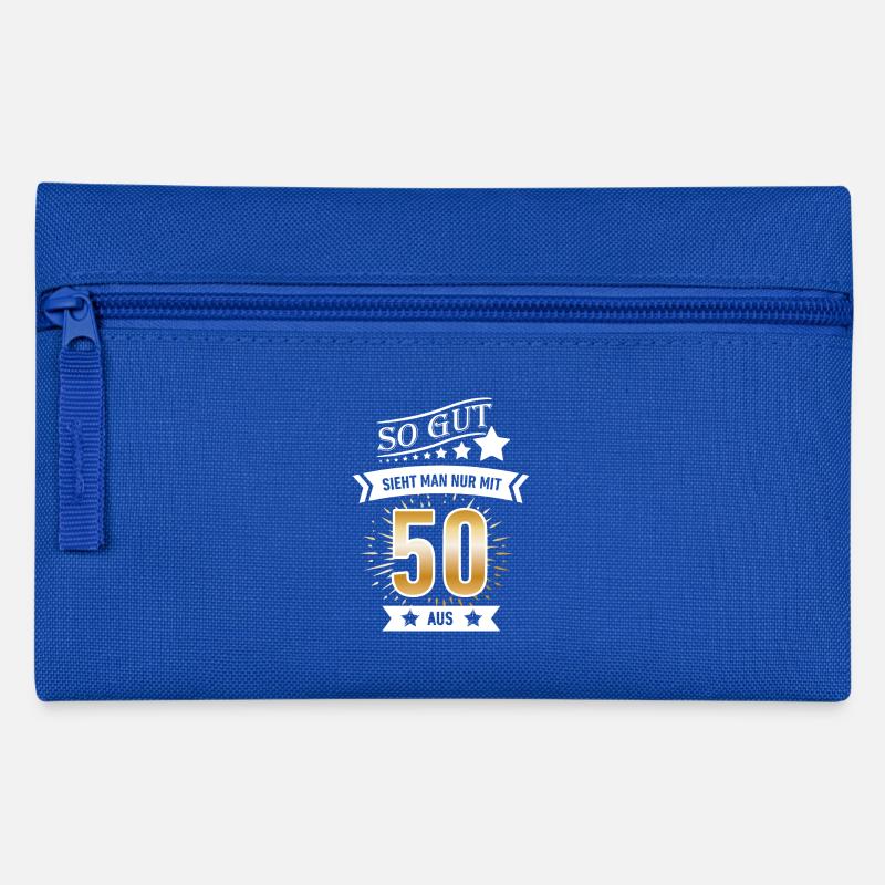 Geburtstag! 50! 50. Geburtstag! - Federtasche - Royalblau